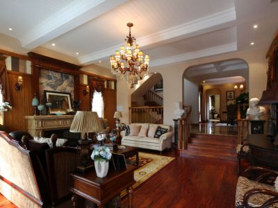 牧马山180平米美式风格复式装修案例