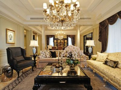 蓝湖郡西岸160平米欧式风格四居室装修案例