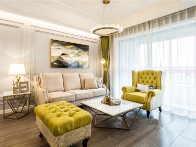 依山雅居简欧风格134平米三居室装修案例