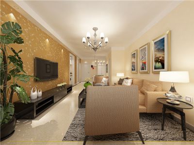 天慧苑现代风格126平米三居室装修案例