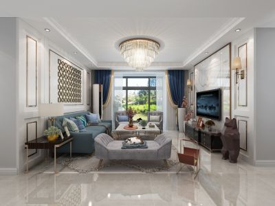 秀兰禧悦都现代风格137平米三居室装修案例