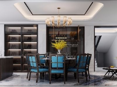 万科金域水岸中式风格装修案例