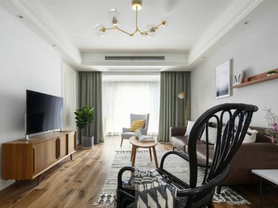 建业住总定鼎府北欧风格115平米三室两厅装修案例