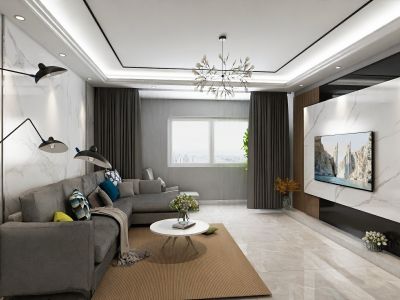 颐安·都会105平米现代风格装修案例