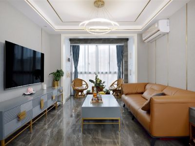 兰亭珑悦花园现代风格三居室客装修案例