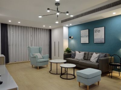 碧桂园淀湖花园北欧风格三居室装修案例