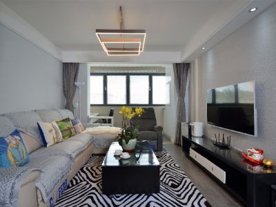 恒大御海天下现代风格85平米装修案例