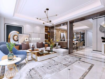 珠山秀谷御墅现代风格340平米别墅装修案例
