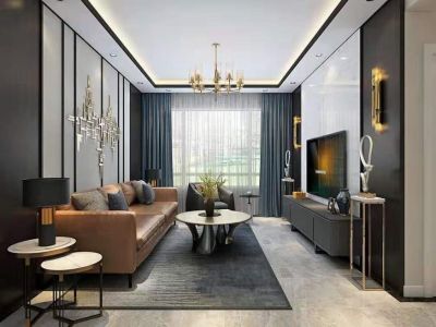 福顺尚都三居115平现代简约风格装修案例