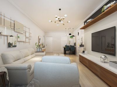 锦绣华城89平二居现代风格装修案例