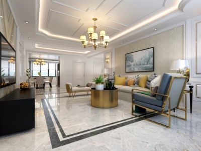 中兴家园三居118平现代风格装修案例