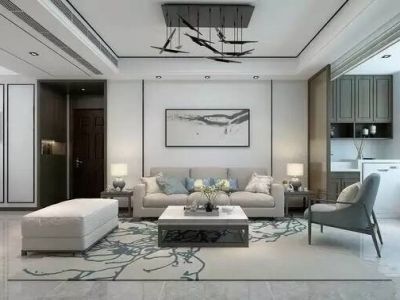 阳光家园117平三居现代简约风格装修案例