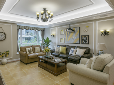 光大锦绣山河四期观园美式风格141平米四室两厅装修案例