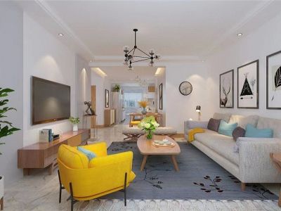 恒大雅苑81平二居简约风格装修案例