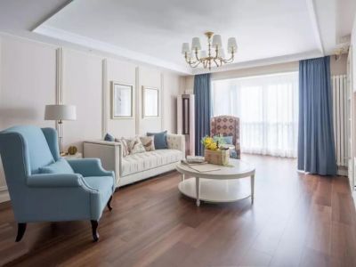 恒大御景湾114平三居美式风格装修案例