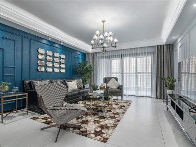 资景苑轻奢风格130平米三居室装修案例