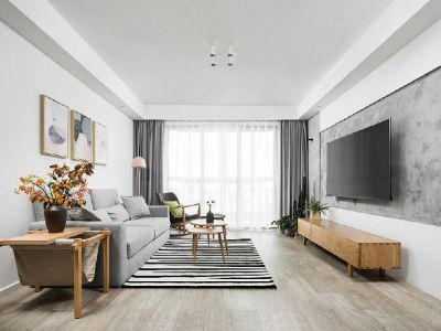 冠达豪景苑简约风格120平米三居室装修案例