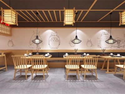 怀玉日料店160平米装修设计案例