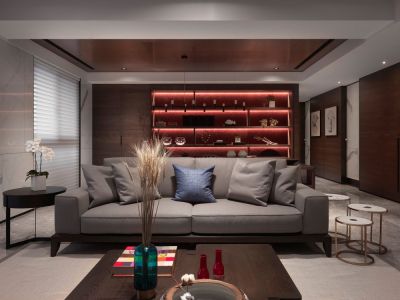 香林名苑三居111平现代风格装修案例