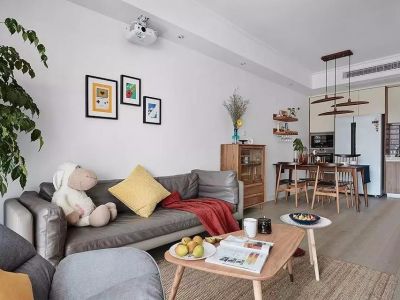 亿兴花园87平二居北欧风格装修案例