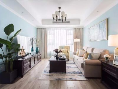 宇轩花园99平三居美式风格装修案例