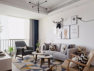 盛福佳园三居102平现代风格装修案例