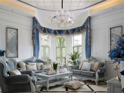 天颐华府法式风格265平米别墅装修案例