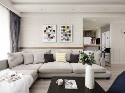 世茂蓝屿二居102平现代风格装修案例