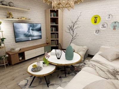 恒大珺睿庭现代风格104平米装修案例