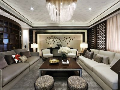 保利半岛现代中式154平米别墅装修案例