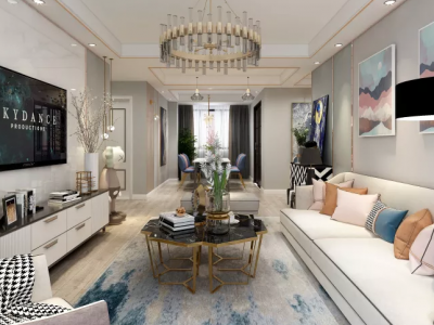 姑苏金茂悦现代风格110平米装修案例