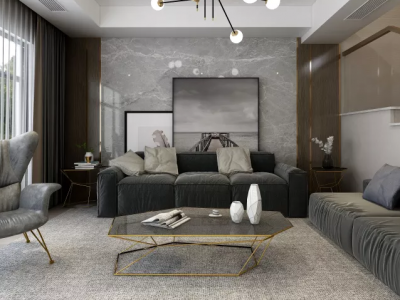 亨通朗诗熙华雅苑现代风格137平米装修案例