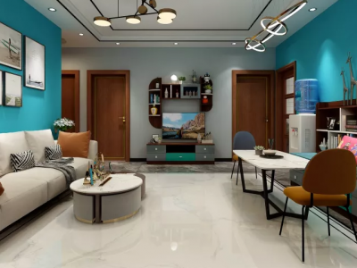 大河华章花园现代风格116平米装修案例