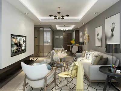 融创城现代风格101平米装修案例