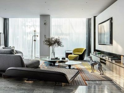 中海云麓公馆简约现代260平米别墅装修案例