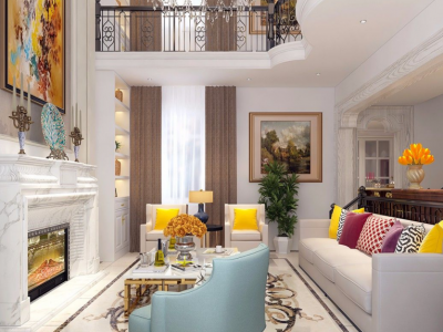 深湾1号现代欧式150平米别墅装修案例