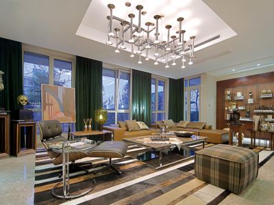 利丰中央公园现代混搭304平米别墅装修案例