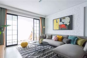 113㎡北欧风装修设计，开放式厨房布局太喜欢了！