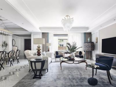 虎门碧桂园优雅轻奢160平米别墅装修案例