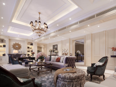 碧桂园十里江湾现代欧式225平米别墅装修案例