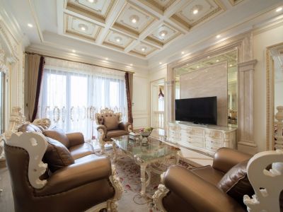 光大山湖城法式豪华228平米别墅装修案例