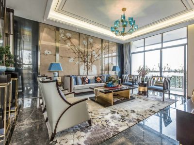 星汇翠峰新中式风格162平米别墅装修案例