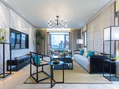 兰河名苑三居108平现代风格装修案例