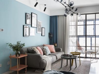 新华小区二居89平北欧风格装修案例