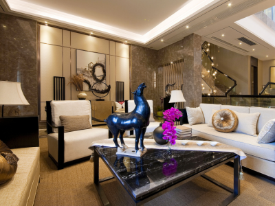 虎门碧桂园现代混搭160平米别墅装修案例