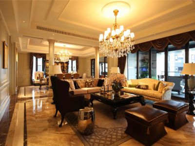 莲湖山庄新古典风格200平米别墅装修案例
