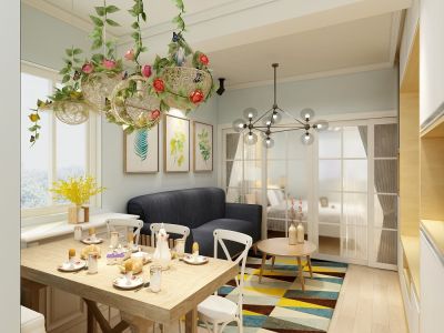 SG珊顿道北欧风格一居室41平米装修案例