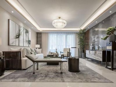 长虹和悦府中式风格125平米装修案例