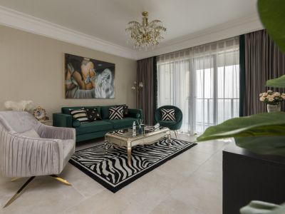 紫御华府混搭风格133平米三室两厅装修案例