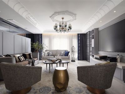 清华忆江南(15区)珺山法式混搭240平米别墅装修案例